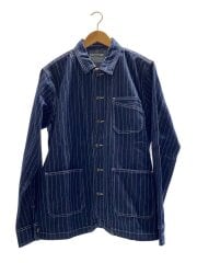画像：カバーオール/RAILMAN’S JACKET/レイルマンジャケット/XL/コットン/インディゴ/ストライプ