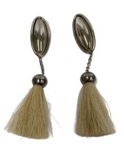 画像：フリンジイヤリング/ステンレス/BEG