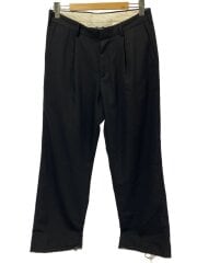 画像：裾ダメージ有/スラックスパンツ/3/ポリエステル/BLK/無地/25FW3012