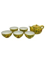 画像：湯呑/茶器揃/万暦人物絵/6点セット/YLW/有田焼