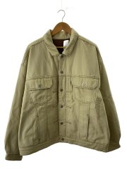 画像：Gジャン/XL/コットン/BEG