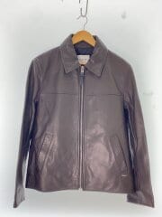 画像：レザージャケット・ブルゾン/XL/羊革/BRW/無地/CT723