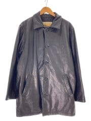 画像：レザージャケット・ブルゾン/M/レザー/BLK/無地