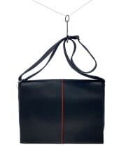 画像：ショルダーバッグ/レザー/BLK/無地