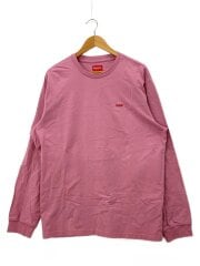 画像：SMALL BOX LOGO L/S TEE/長袖Tシャツ/L/コットン/PNK/無地