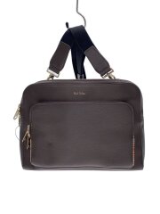 画像：マルチストライプハイライト ショルダーバッグ/レザー/BRW/無地