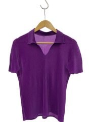 画像：半袖シャツ/ブラウス/糸ほつれ有/3/ポリエステル/紫/無地/PP21-FK106