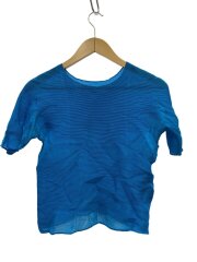 画像：半袖ブラウス/M/ポリエステル/青/IM92-FT023/シミほつれ有