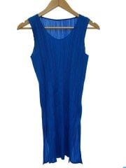 画像：チュニック/ノースリーブワンピース/M/ポリエステル/青/無地/PP41-JK615/シミ有