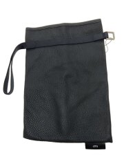 画像：ANNIE SMALL RICE BAG/ポーチ/レザー/BLK/無地//