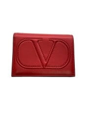 画像：2つ折り財布/レザー/RED/無地/レディース/4W5P0P39YPP