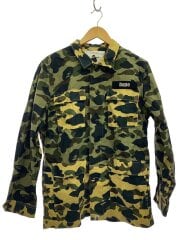 画像：1ST CAMO MILITARY SHIRT/長袖シャツ/L/コットン/KHK/カモフラ/001SHF301013