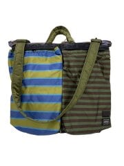 画像：22SS/HELMET BAG/ナイロン/GRN/ボーダー/381-16849//