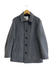 画像：ピーコート/L/ウール/GRY/チェック/114-45-0133