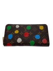 画像：草間彌生コラボ/モノグラム/ジッピーウォレット/長財布/レザー/BRW/総柄/レディース