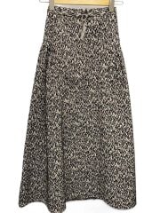 画像：ロングスカート/1/ポリエステル/BLK/総柄/142544016