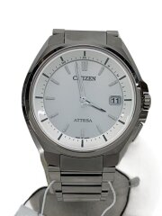 画像：ソーラー腕時計/アナログ/ステンレス/WHT/SLV/H110-T016308/ATTESA//