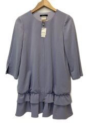 画像：7分袖ワンピース/36/ポリエステル/BLU/無地/5827010