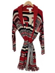 画像：ガウン/コート/XS/ウール/総柄