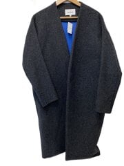画像：ウールリバーバイカラーコート/36/ウール/GRY/無地/300CA630-1680