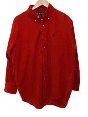 画像：90s/BLAKE/長袖シャツ/L/コーデュロイ/ORN/無地/hs-rl-ba0608