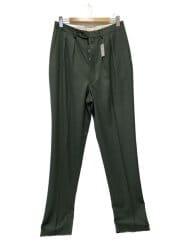 画像：Olive Satin Gabardine Widetapered/50/ウール/無地/24-02BGWT