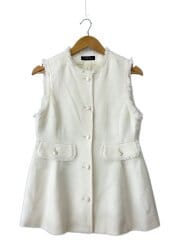 画像：バスケットペプラムジレベスト/FREE/コットン/WHT/無地/3522-199-1571