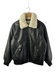 画像：25AW/フェイクレザー ナカワタボマー ブルゾン/ブルゾン/1/フェイクレザー/BLK