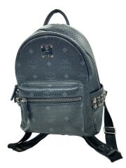 画像：リュック/レザー/BLK/総柄/MMKAAVE10BK001