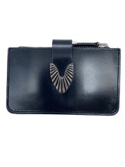 画像：財布/レザー/BLK/無地/レディース