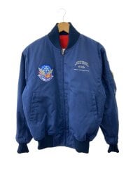 画像：フライトジャケット/O/ポリエステル/NVY/無地/60TH/ブルーインパルス/