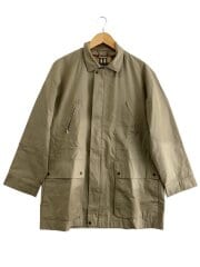 画像：コート/L/コットン/KHK/裏地チェック