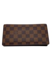 画像：ポルト・フォイユ・ブラザ_ダミエ・エベヌ/PVC/BRW/メンズ