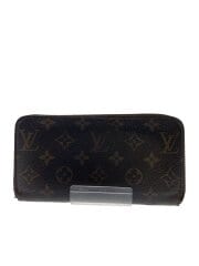 画像：2)ジッピー・ウォレット_モノグラム・キャンバス/PVC/BRW/メンズ