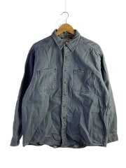 画像：長袖シャツ/L/コットン/GRY