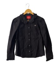 画像：25AW/ORBジャガードフリルボウシャツ/長袖シャツ/2/16-11-831002/リボン欠品