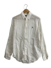 画像：長袖シャツ/S/リネン/WHT/710645267018//
