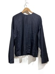 画像：O SILK WOOL PULLOVER//コットン/BLK/24050042500230