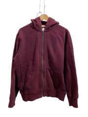 画像：90s/フード裏ワッフル/ ジップパーカー/L/コットン/BRD