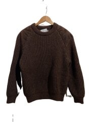 画像：ショルダー/エルボーパッチ/ニット・セーター(厚手)/M/ウール/BRW