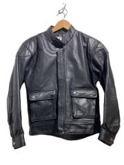 画像：LEATHER WEAR/レザージャケット・ブルゾン/--/レザー/BLK/無地
