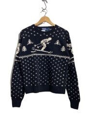画像：HAND KNIT/クッキー/バーズアイ/ニット・セーター(厚手)/L/ウール/BLK