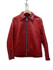 画像：レザージャケット・ブルゾン/2/レザー/RED/無地/UB-Y40-700