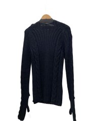 画像：ニットパーカー/S/ウール/BLK/無地/JN-N012