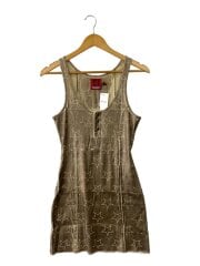 画像：DAISY LAMINATED RIB DRESS/XS/コットン/GLD/総柄/3S3RDR050C42