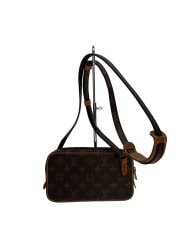 画像：ポシェット・マルリー・バンドリエール_モノグラム・キャンバス/PVC/BRW/総柄