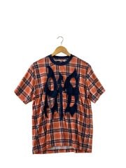 画像：Tシャツ/L/コットン/RED/チェック//