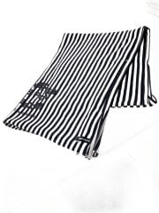 画像：ストール/コットン/WHT/ボーダー/レディース/GE-K401