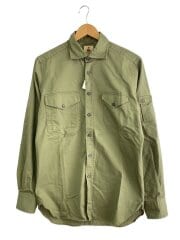 画像：長袖シャツ/M/コットン/KHK