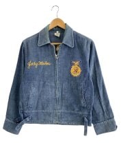 画像：90s/VINTAGE/FFA/IDAHO/YBSジップ/ジャケット/M/コーデュロイ/BLU/無地